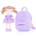 Carica l'immagine nel visualizzatore della galleria, Gloveleya 9-inch Personalized Love Heart Girls Dolls Backpacks Purple - Gloveleya Offical
