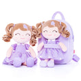 Load image into Gallery viewer, Gloveleya 9-inch Personalized Love Heart Girls Dolls Backpacks Purple - Gloveleya Offical
