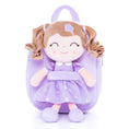 Load image into Gallery viewer, Gloveleya 9-inch Personalized Love Heart Girls Dolls Backpacks Purple - Gloveleya Offical
