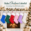 Load image into Gallery viewer, Gloveleya Mixed Color Christmas Stockings – Set of 6 - Gloveleya Official
