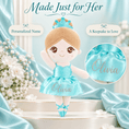 Load image into Gallery viewer, Gloveleya Personalized Ballerina Doll – 13-Inch Aqua Glass Ballet - Gloveleya Official
