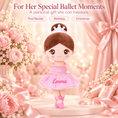 Cargar la imagen en la vista de la galería, Gloveleya Personalized Ballerina Doll – 13-Inch Pink Ballet Dream - Gloveleya Official
