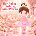 Cargar la imagen en la vista de la galería, Gloveleya Personalized Ballerina Doll – 13-Inch Pink Ballet Dream - Gloveleya Official
