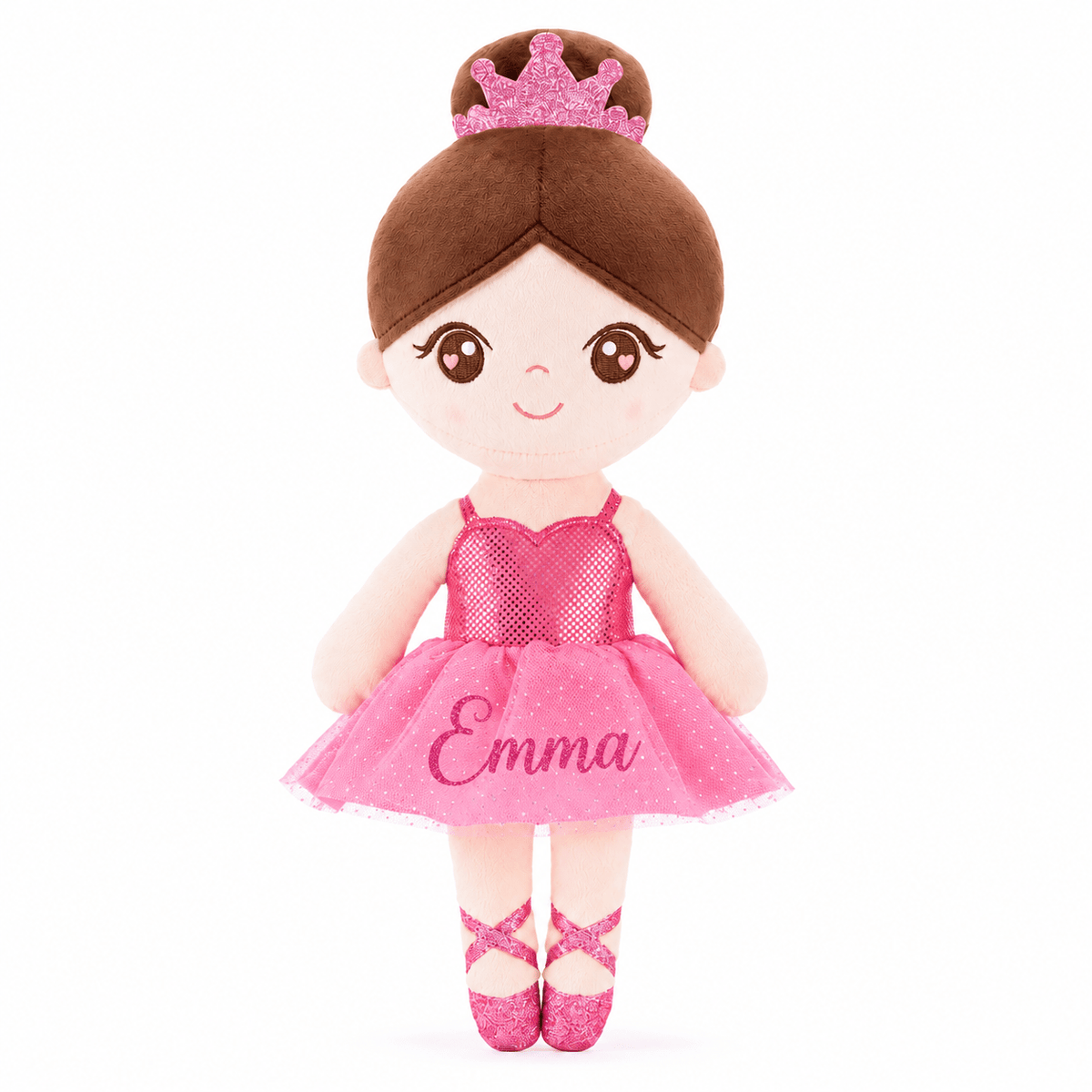 Gloveleya Personalized Ballerina Doll – 13-Inch Pink Glass Ballet - Gloveleya Official