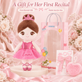 Cargar la imagen en la vista de la galería, Gloveleya Personalized Ballerina Doll – 13-Inch Pink Glass Ballet - Gloveleya Official
