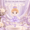 Load image into Gallery viewer, Gloveleya Personalized Ballerina Doll – 13-Inch Purple Glass Ballet - Gloveleya Official
