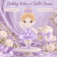 Load image into Gallery viewer, Gloveleya Personalized Ballerina Doll – 13-Inch Purple Glass Ballet - Gloveleya Official
