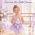 Load image into Gallery viewer, Gloveleya Personalized Ballerina Doll – 13-Inch Purple Glass Ballet - Gloveleya Official
