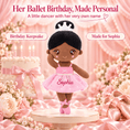 Load image into Gallery viewer, Gloveleya Personalized Ballerina Doll – 13-Inch Tanned Skin - Gloveleya Official
