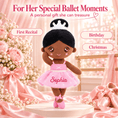 Load image into Gallery viewer, Gloveleya Personalized Ballerina Doll – 13-Inch Tanned Skin - Gloveleya Official
