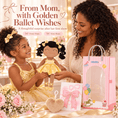 Load image into Gallery viewer, Gloveleya Personalized Ballerina Doll – 14-Inch Brown Skin Gold - Gloveleya Official
