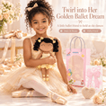 Load image into Gallery viewer, Gloveleya Personalized Ballerina Doll – 14-Inch Brown Skin Gold - Gloveleya Official
