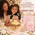 Load image into Gallery viewer, Gloveleya Personalized Ballerina Doll – 14-Inch Brown Skin Gold - Gloveleya Official
