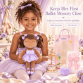 Load image into Gallery viewer, Gloveleya Personalized Ballerina Doll – 14-Inch Brown Skin Purple - Gloveleya Official
