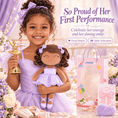 Load image into Gallery viewer, Gloveleya Personalized Ballerina Doll – 14-Inch Brown Skin Purple - Gloveleya Official
