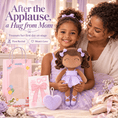 Load image into Gallery viewer, Gloveleya Personalized Ballerina Doll – 14-Inch Brown Skin Purple - Gloveleya Official
