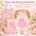 Load image into Gallery viewer, Gloveleya Personalized Ballerina Doll – 14-Inch Peach - Gloveleya Official
