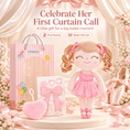 Load image into Gallery viewer, Gloveleya Personalized Ballerina Doll – 14-Inch Peach - Gloveleya Official
