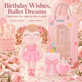Load image into Gallery viewer, Gloveleya Personalized Ballerina Doll – 14-Inch Peach - Gloveleya Official
