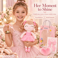 Load image into Gallery viewer, Gloveleya Personalized Ballerina Doll – 14-Inch Peach - Gloveleya Official
