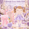 Load image into Gallery viewer, Gloveleya Personalized Ballerina Doll – 14-Inch Purple - Gloveleya Official

