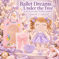 Load image into Gallery viewer, Gloveleya Personalized Ballerina Doll – 14-Inch Purple - Gloveleya Official
