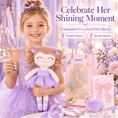 Load image into Gallery viewer, Gloveleya Personalized Ballerina Doll – 14-Inch Purple - Gloveleya Official
