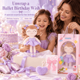 Load image into Gallery viewer, Gloveleya Personalized Ballerina Doll – 14-Inch Purple - Gloveleya Official
