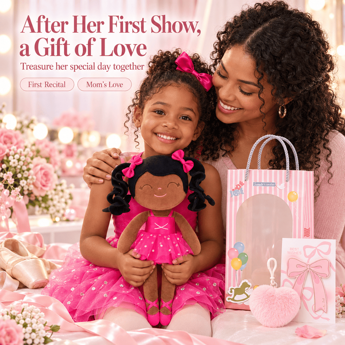 Gloveleya Personalized Ballerina Doll – 14-Inch Rose - Gloveleya Official