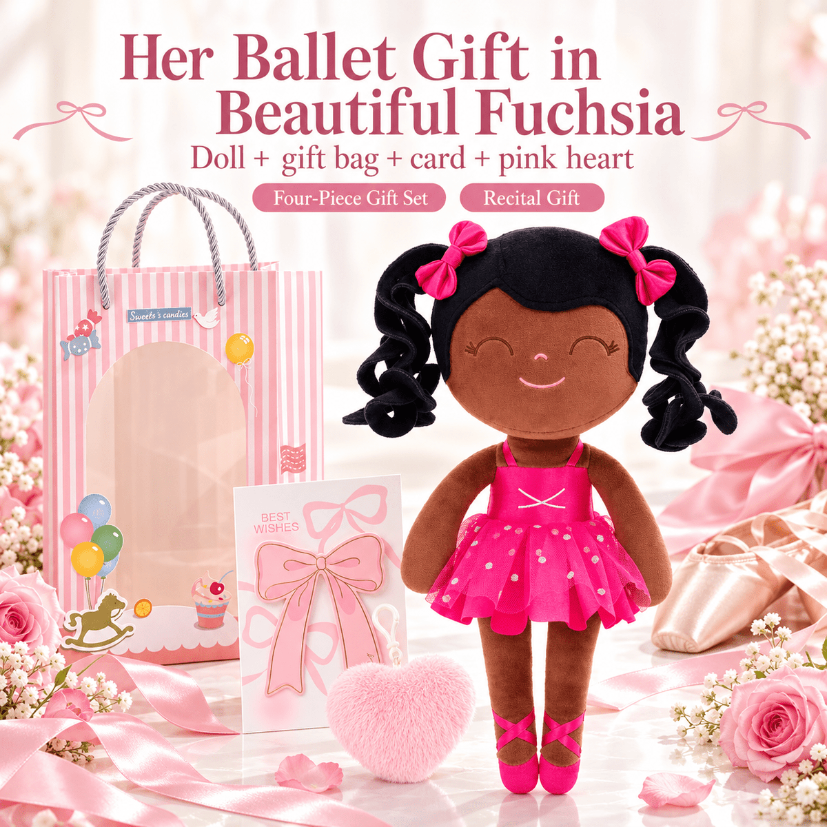Gloveleya Personalized Ballerina Doll – 14-Inch Rose - Gloveleya Official