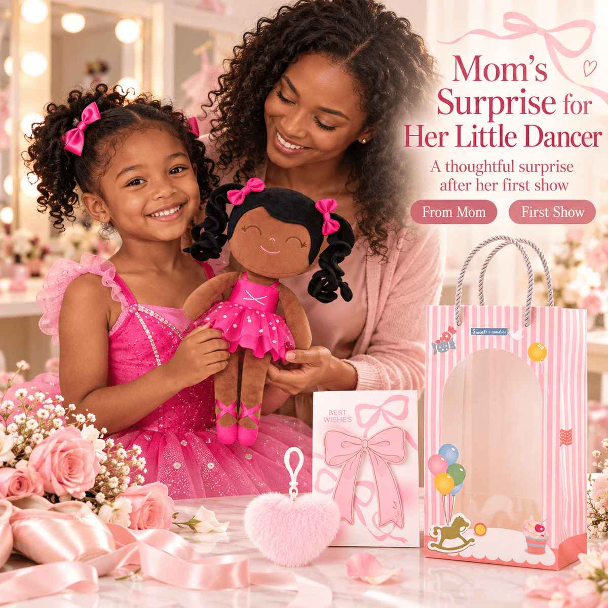 Gloveleya Personalized Ballerina Doll – 14-Inch Rose - Gloveleya Official