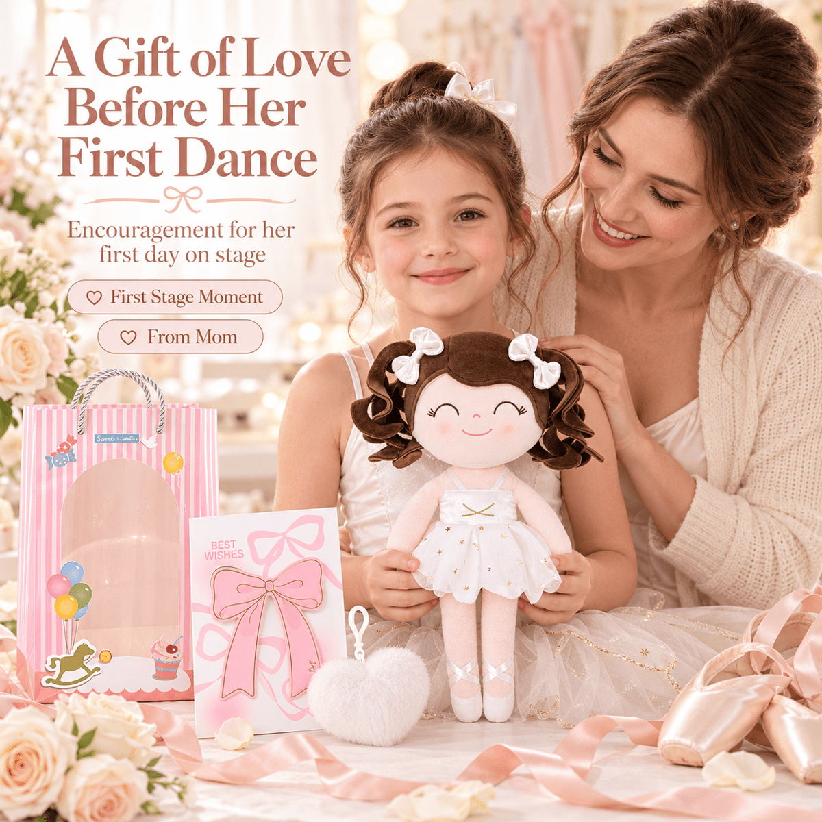 Gloveleya Personalized Ballerina Doll – 14-Inch White - Gloveleya Official