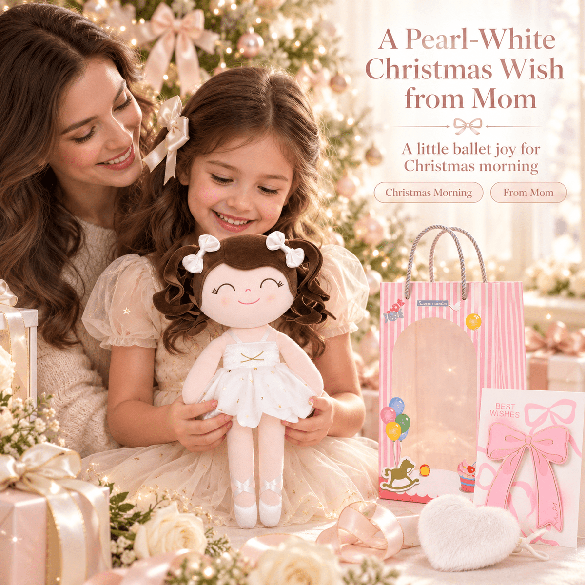 Gloveleya Personalized Ballerina Doll – 14-Inch White - Gloveleya Official
