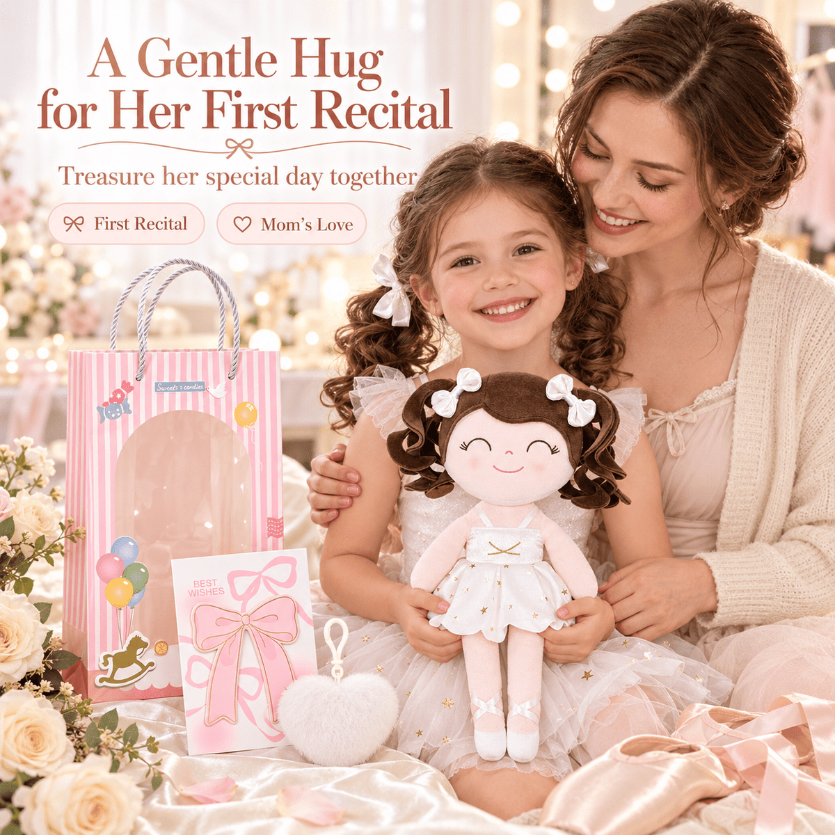 Gloveleya Personalized Ballerina Doll – 14-Inch White - Gloveleya Official