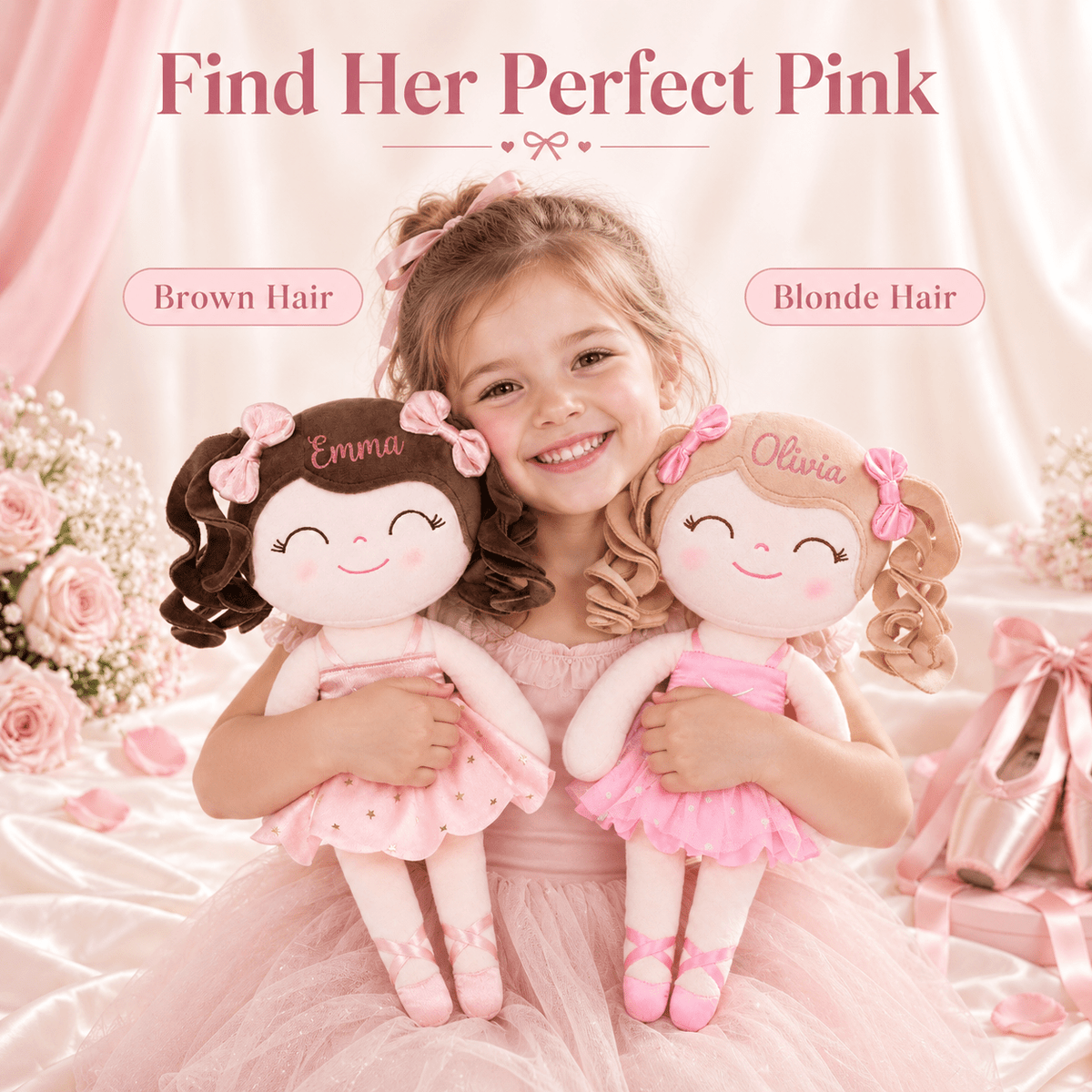 Gloveleya Personalized Ballerina Doll Collection – 14-Inch Ballet Gifts - Gloveleya Official