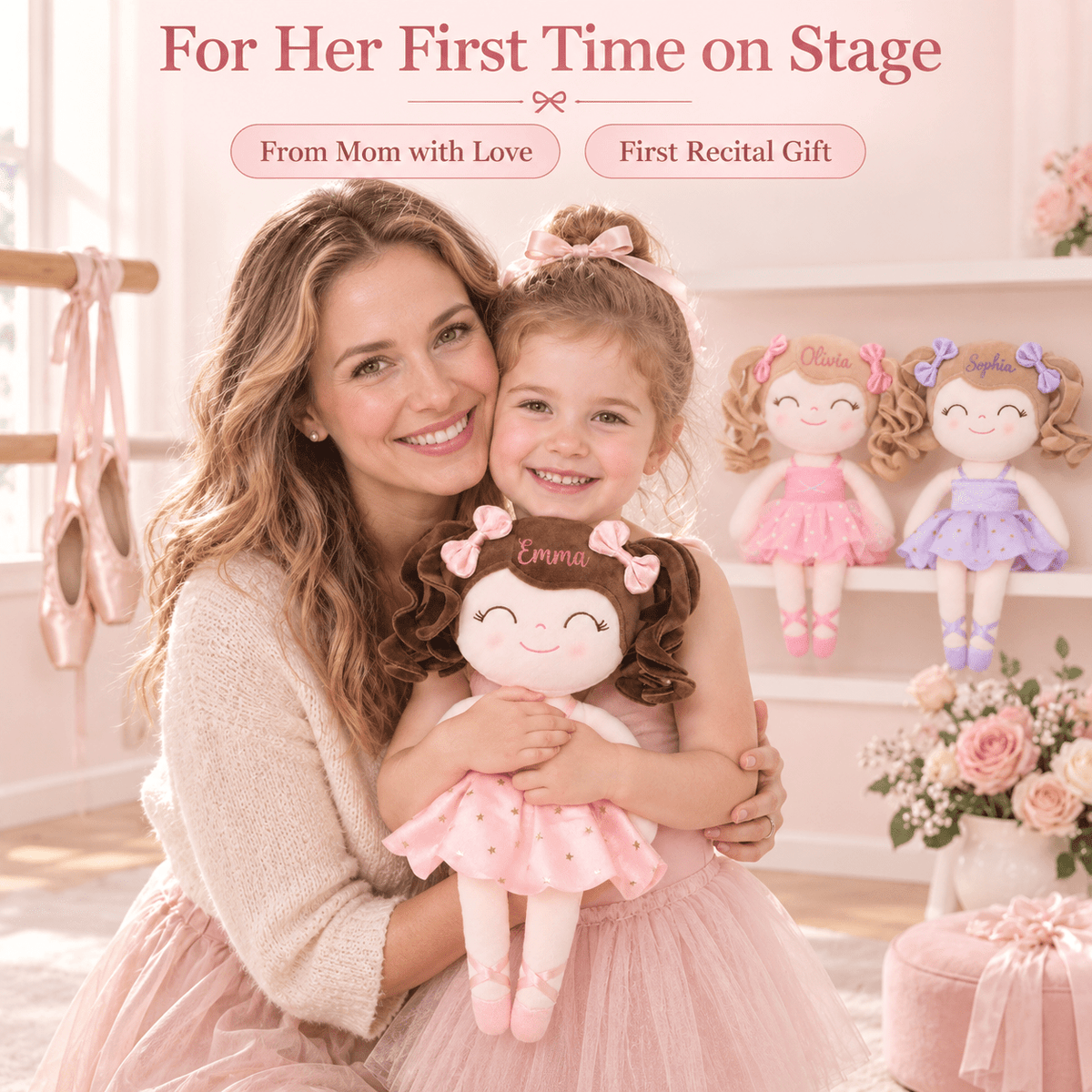 Gloveleya Personalized Ballerina Doll Collection – 14-Inch Ballet Gifts - Gloveleya Official