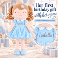 Charger l'image dans la visionneuse de la galerie, Gloveleya Personalized Curly Hair Princess Doll – 16-Inch Blue - Gloveleya Official
