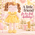 Load image into Gallery viewer, Gloveleya Personalized Curly Hair Princess Doll – 16-Inch Yellow - Gloveleya Official
