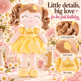 Load image into Gallery viewer, Gloveleya Personalized Curly Hair Princess Doll – 16-Inch Yellow - Gloveleya Official
