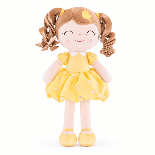 Gloveleya Personalized Curly Hair Princess Doll – 16-Inch Yellow - Gloveleya Official