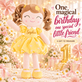 Load image into Gallery viewer, Gloveleya Personalized Curly Hair Princess Doll – 16-Inch Yellow - Gloveleya Official
