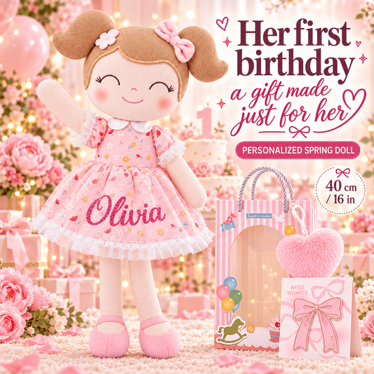 Gloveleya Personalized Flower Fairy Doll – 16-Inch Garden Pink - Gloveleya Official
