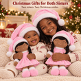 Load image into Gallery viewer, Gloveleya Pink Christmas Doll Gift Set – Brown Skin – 5 Pieces - Gloveleya Official
