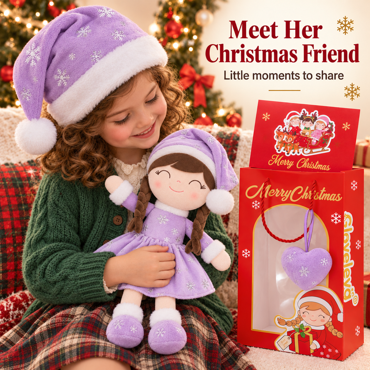 Gloveleya Purple Christmas Doll Gift Set – 5 Pieces - Gloveleya Official