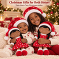 Load image into Gallery viewer, Gloveleya Red Christmas Doll Gift Set – Brown Skin – 5 Pieces - Gloveleya Official
