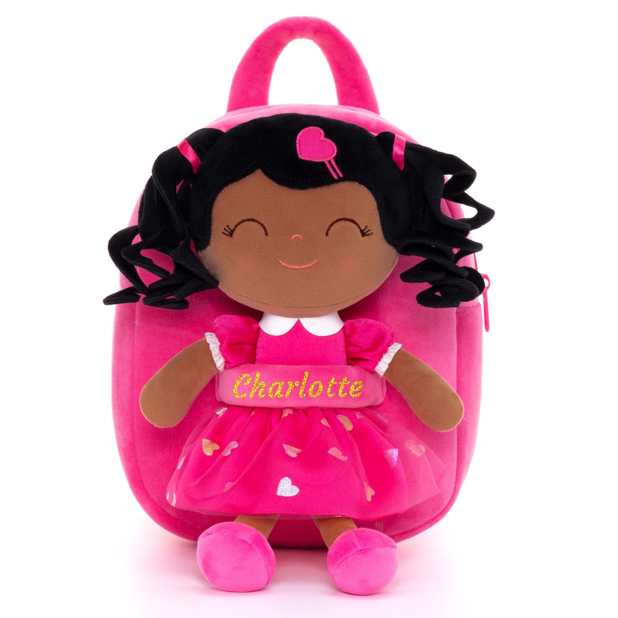 Gloveleya 9-inch Personalized Love Heart Girls Dolls Backpacks Series