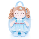 Gloveleya 9-inch Personalized Love Heart Girls Dolls Backpacks Series