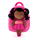 Gloveleya 9-inch Personalized Plush Curly Ballet Girl Dolls Backpack Gifts Ballet Dream