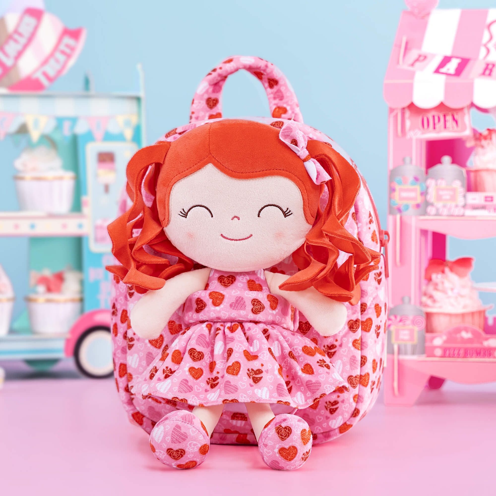 Gloveleya 9-inch Personalized Spring Girl Love Heart Dolls Backpacks Series - Gloveleya Offical