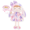 Charger l'image dans la visionneuse de la galerie, Gloveleya 12-inch Personalized Plush Bunny Doll Pink Purple
